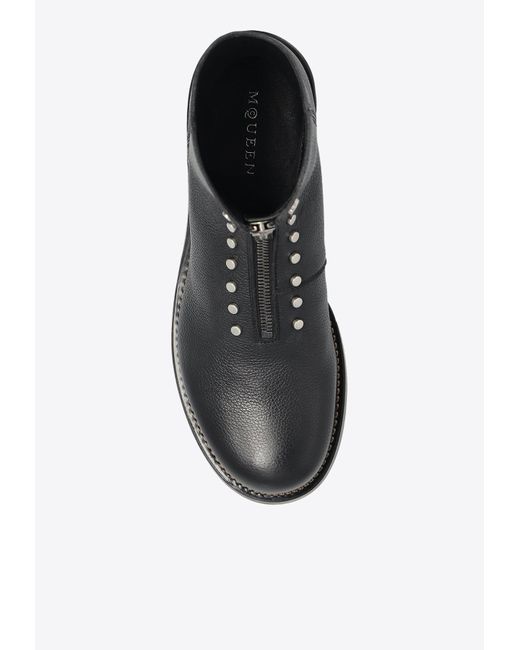 Alexander McQueen Black Maker Zip Ankle Boots for men