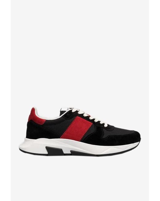 Tom Ford Jagga Low-top Sneakers In Suede And Mesh in White for Men ...