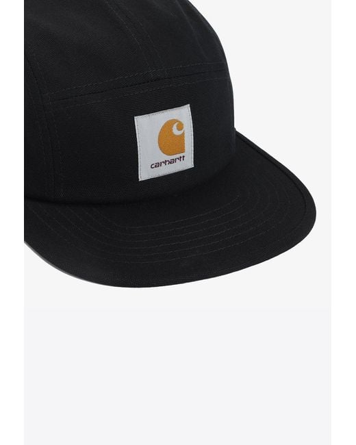 Carhartt Black Backley Logo-Patch Cap for men