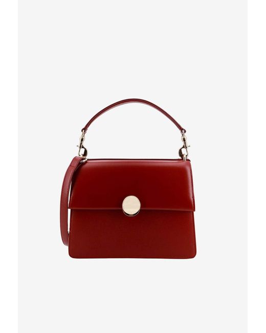Chloé Red Penelope Calf Leather Top Handle Bag