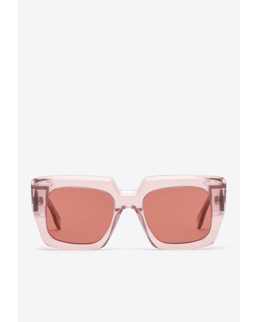 Retrosuperfuture Pink Piscina Square Sunglasses