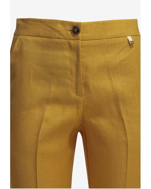 Herno Natural Buttoned Tailored Pants