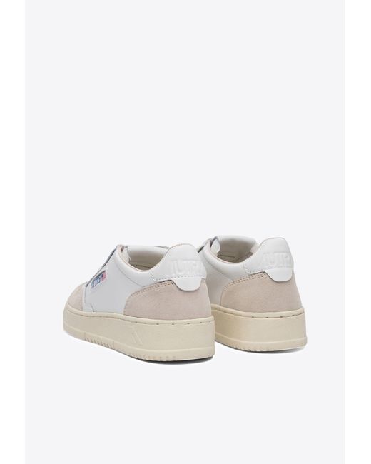 Autry White Medalist Low-Top Sneakers