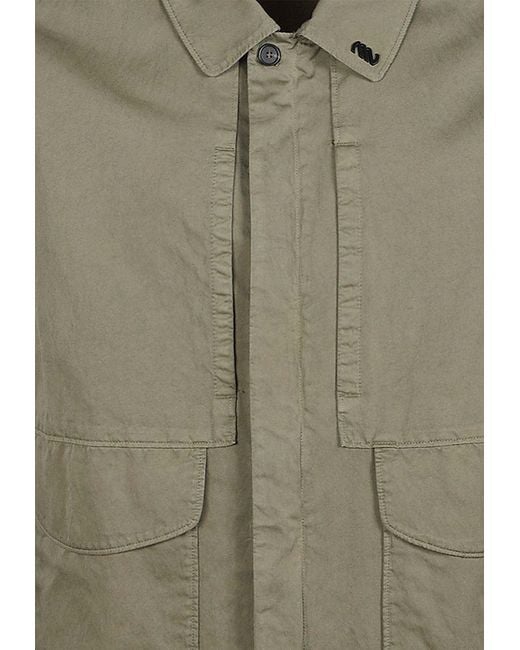 Massimo Osti Studio Green Overshirt Buttoned Jacket for men