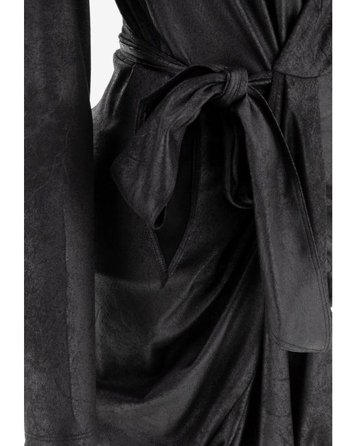 Isabel Marant Black Aleora Draped Mini Dress
