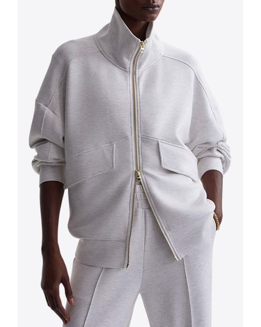 Varley Gray Garcia Zip-Up Sweatshirt