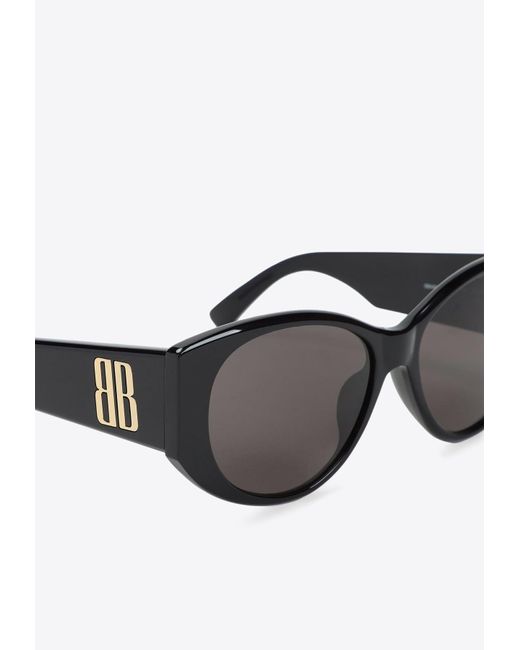 サングラス Balenciaga Black Acetate Nano Round Sunglasses Women's Nano Round Sunglasses in Black | Balenciaga US