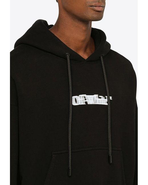 Off-White c/o Virgil Abloh Black Logo-print Hooded Sweatshirt for men