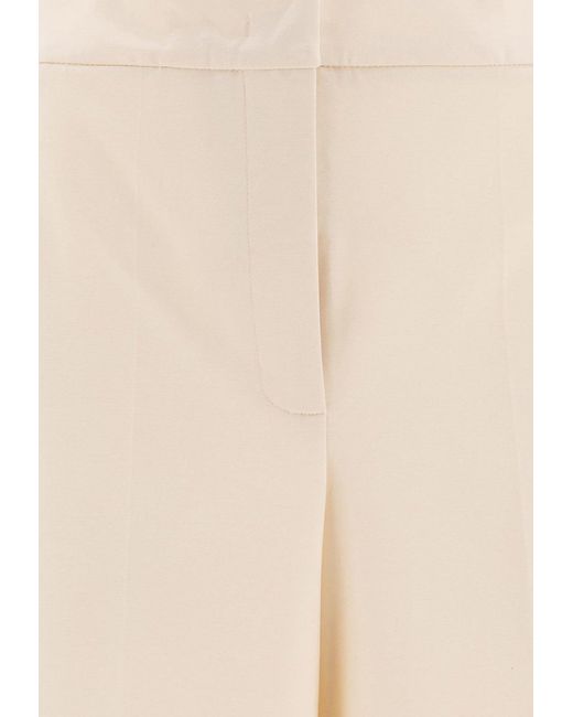 Max Mara White Elegant Trousers