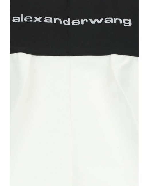 Alexander Wang Black Logo Waistband Safari Shorts