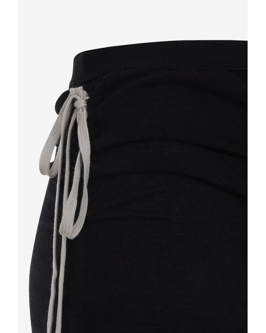 Rick Owens Black Edfu Asymmetric Maxi Skirt