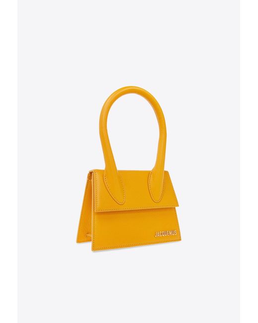 Jacquemus Orange Le Chiquito Moyen Top Handle Bag