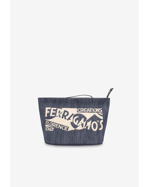 Sac Pochette Philosophy En Jean (denim) - Bleu - Occasion Très Bon état (manque La Bandoulière)
