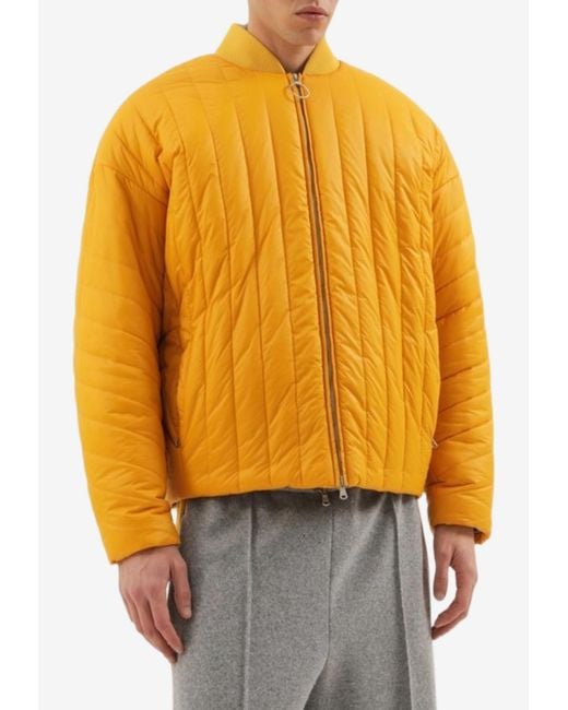 1989 STUDIO Yellow Quilted Down Jacket for men