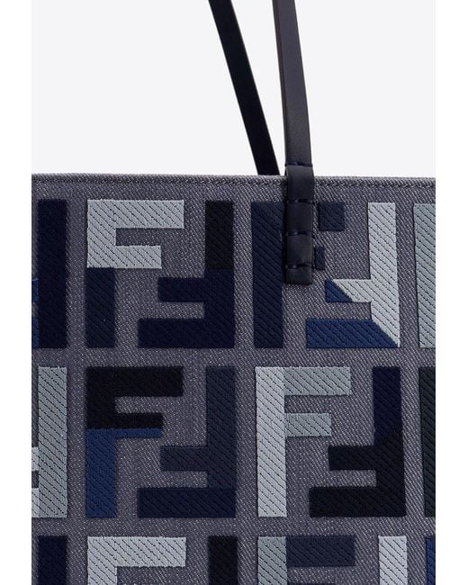 Fendi Blue Monogram Tote Bag