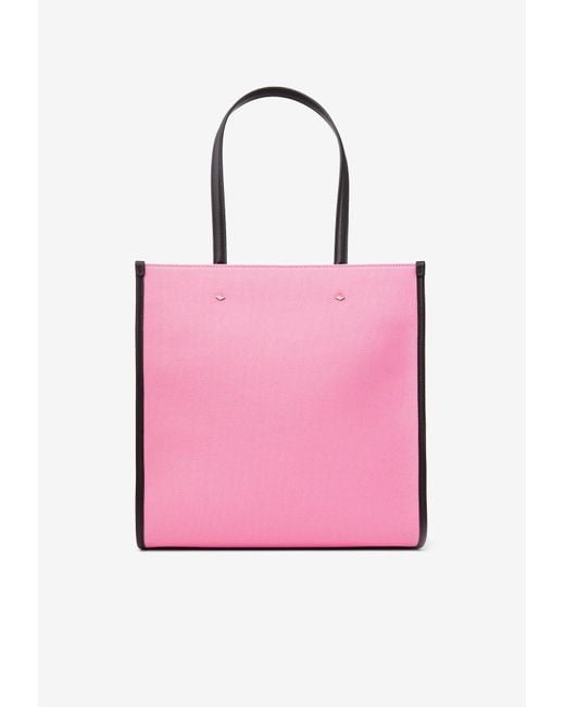 Jimmy Choo Pink Medium Logo Tote Bag