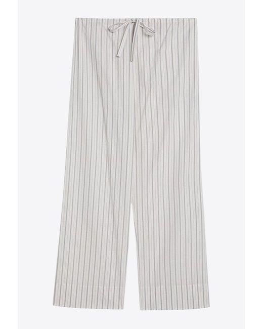 The Row White Hypnosta Striped Pants