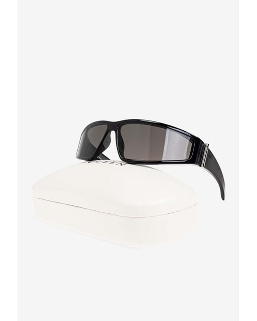 McQueen Gray Logo Square Sunglasses