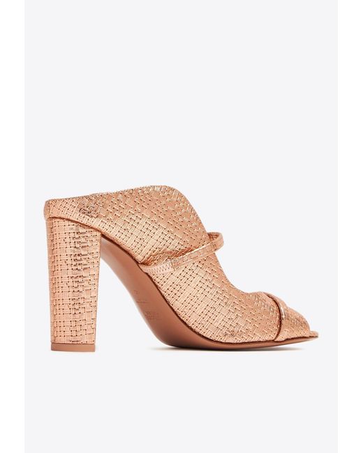 Malone Souliers Pink Norah 85 Leather Mules