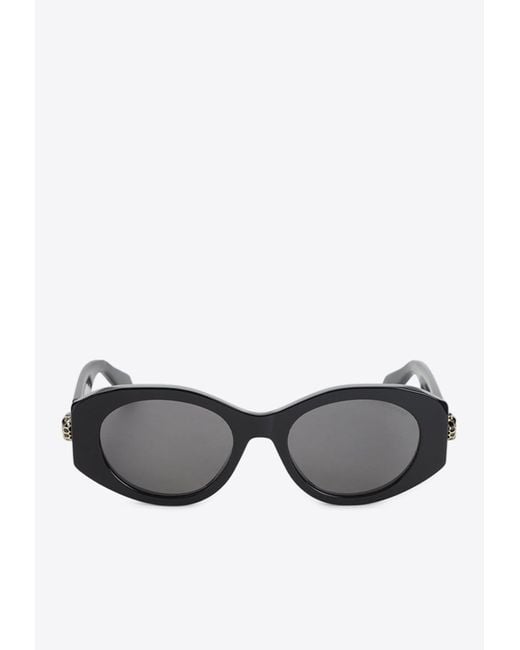 BVLGARI Black Serpenti Forever Oval Sunglasses
