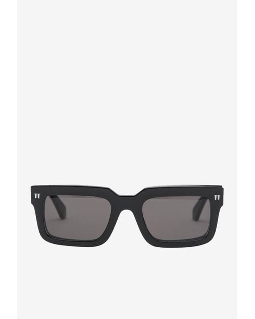 Off-White c/o Virgil Abloh Gray Clip-On Square Sunglasses for men