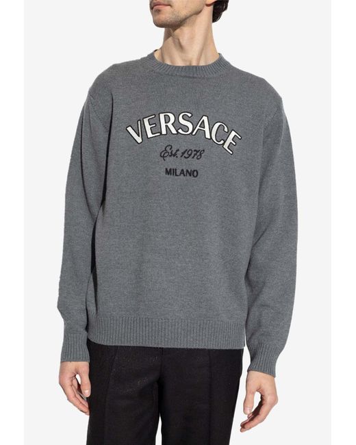 Versace Gray Jumper for men