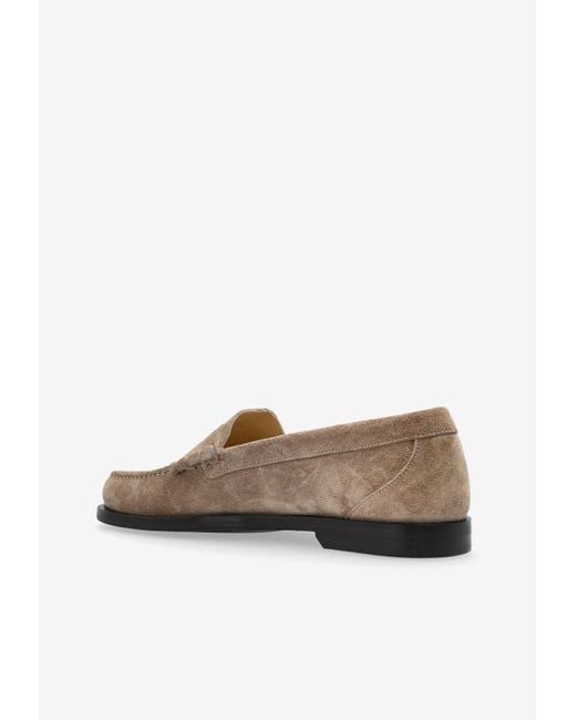 Jimmy Choo White Ethan Suede Loafers for men