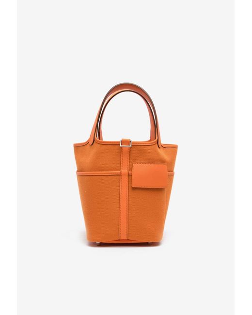 Hermès Orange Picotin Cargo 18