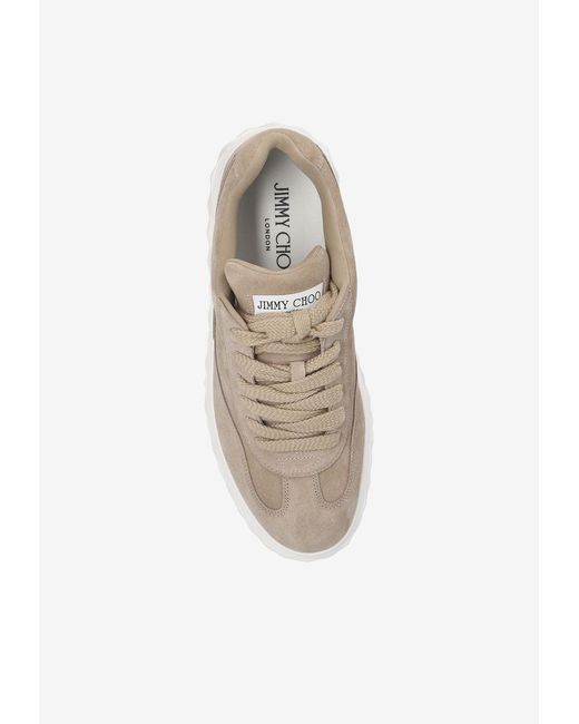 Jimmy Choo Brown Diamond Maxi Low-Top Sneakers for men