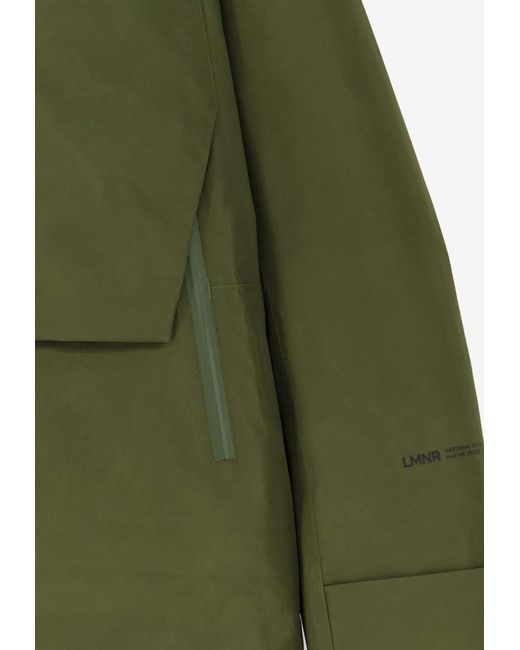 Herno Green Removable Hood Zip-Up Jacket for men