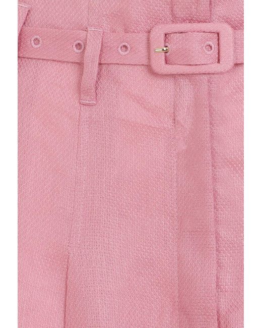 Gabriela Hearst Pink Dugald Pleated Midi Skirt