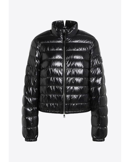 Moncler Women's Black Shiny Down Jacket