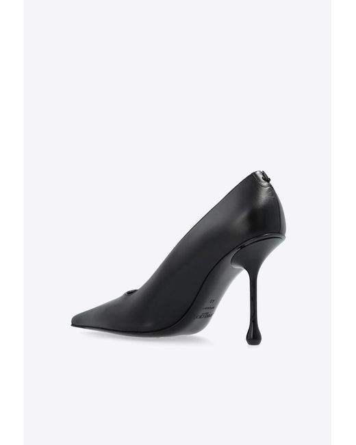 Jimmy Choo Black Ixia 95 Leather Pumps