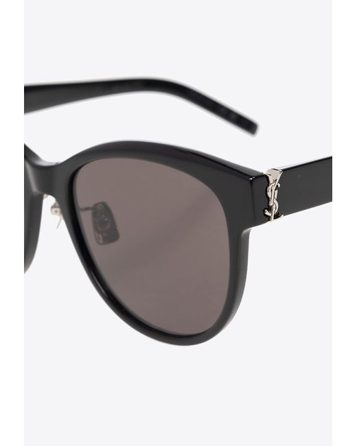 Saint Laurent Gray Sl M107/K Round Sunglasses