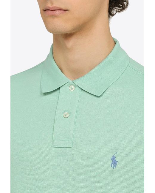 Polo Ralph Lauren Green Logo Embroidered Polo T-Shirt for men