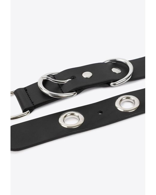 032c Metal Eyelets Leather Belt in White for Men Lyst