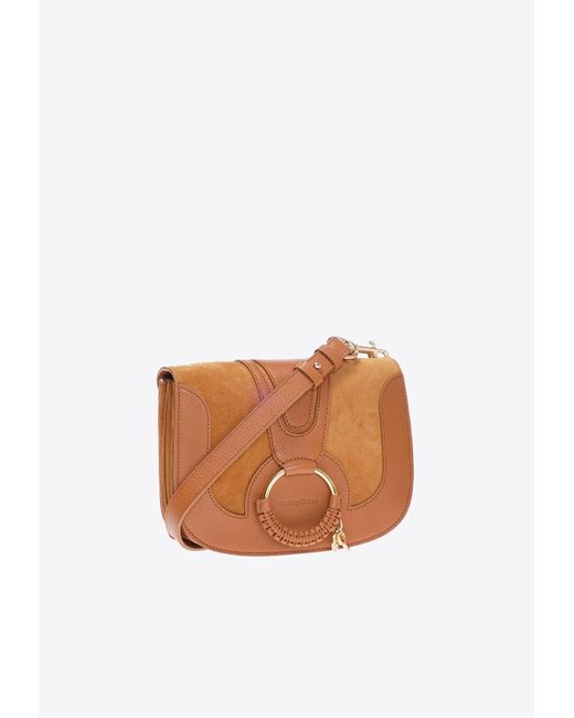 See By Chloé White Hana Leather And Suede Crossbody Bag