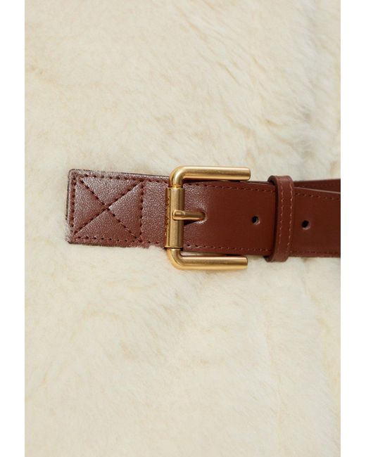 Max Mara Women Biscuit Shearling Effige Sleeveless Coat