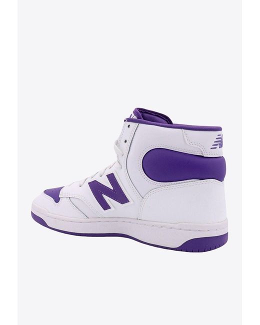 New Balance Purple 480 High-Top Sneakers for men