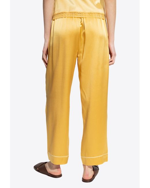 Eres Yellow Joyeus Pajama Silk Pants