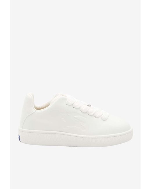 Burberry White Box Calf Leather Sneakers