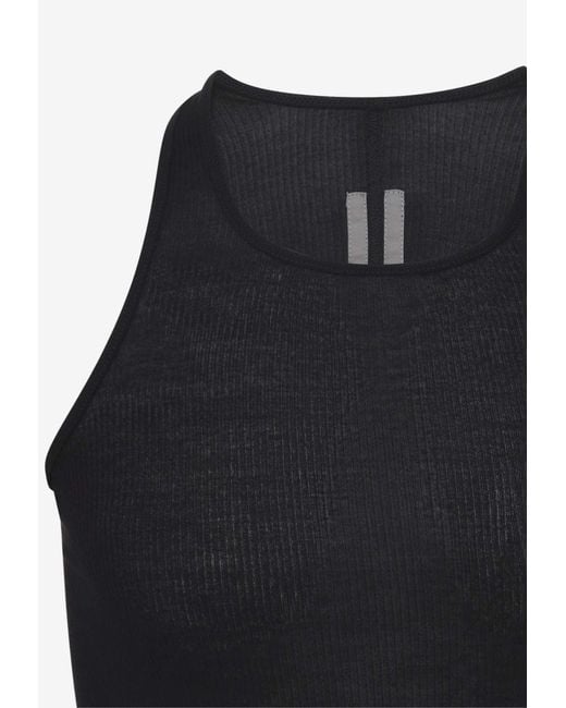 Rick Owens Ribbed Tank Top in Black for Men | Lyst