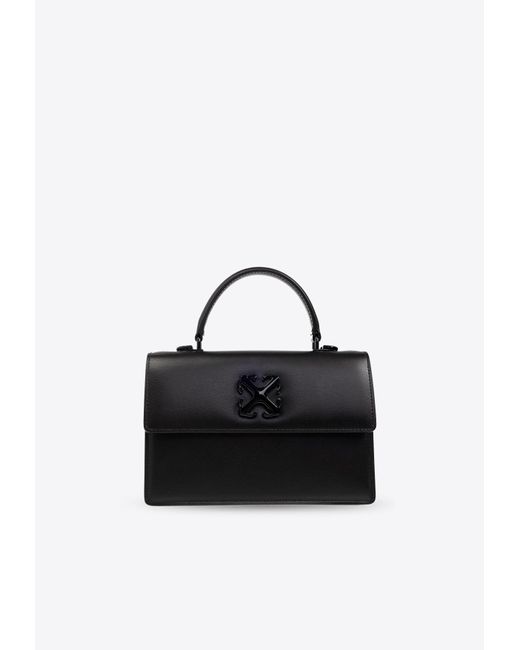 Off-White c/o Virgil Abloh Black Jitney 1.4 Leather Shoulder Bag