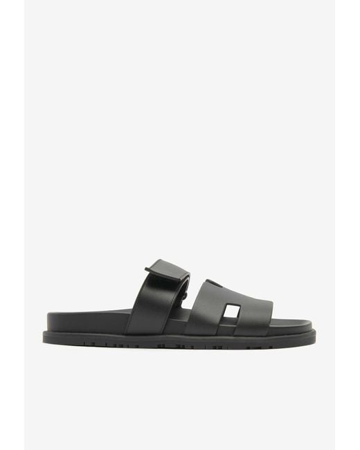 Hermès Black Chypre Sandals