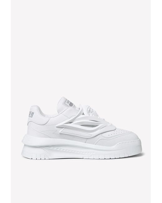 Versace White Odissea Low-Top Sneakers for men