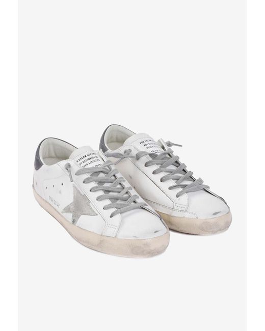 Golden Goose Deluxe Brand White Super-Star Leather Low-Top Sneakers for men