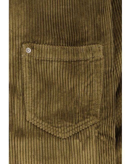 AMI Green Corduroy Buttoned Shirt for men