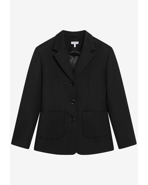 Loewe Black Wool Twill Jacket
