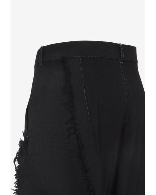 Rick Owens Blue Joris Frayed-Insert Pants for men