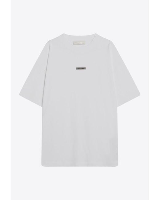 Fear Of God White Logo Patch Crewneck T-Shirt for men